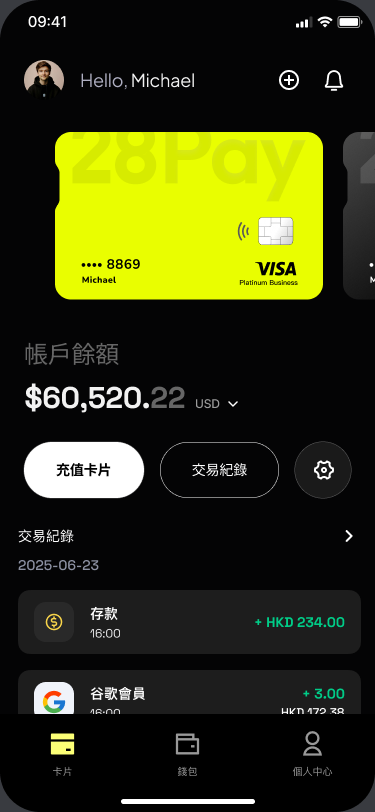 28Pay payment card overview
